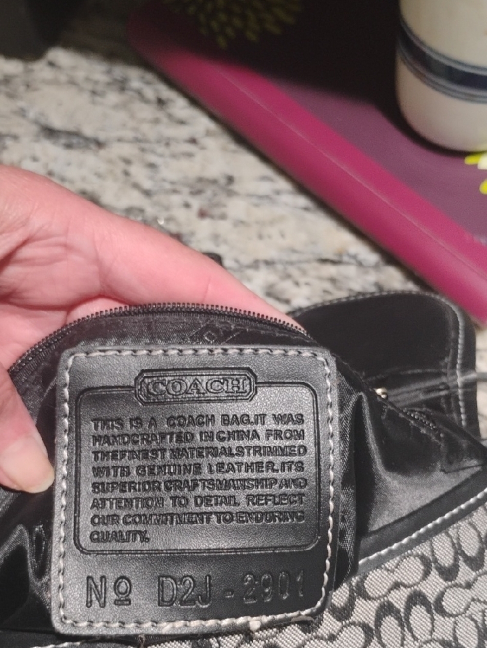 Coach Signature Jacquard Shoulder Bag in Black - Picture 4 of 9